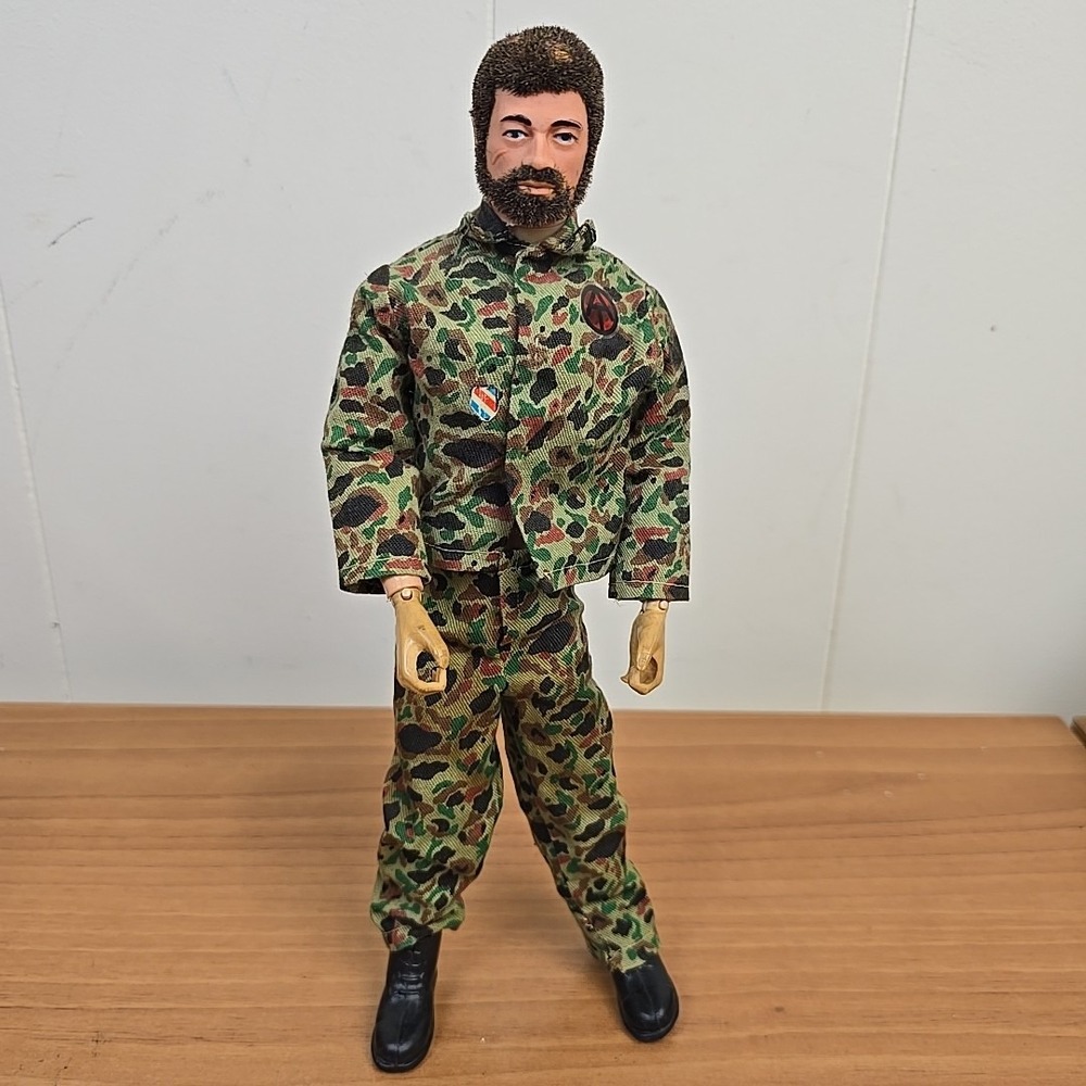 1970s Hasbro GI Joe Adventure Team KFG Land Adventurer‎ Brown Flocked Bearded